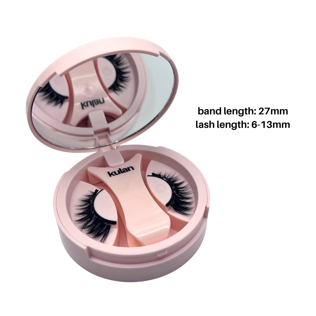 Band length is 27mm. Lash length is 6-13mm.