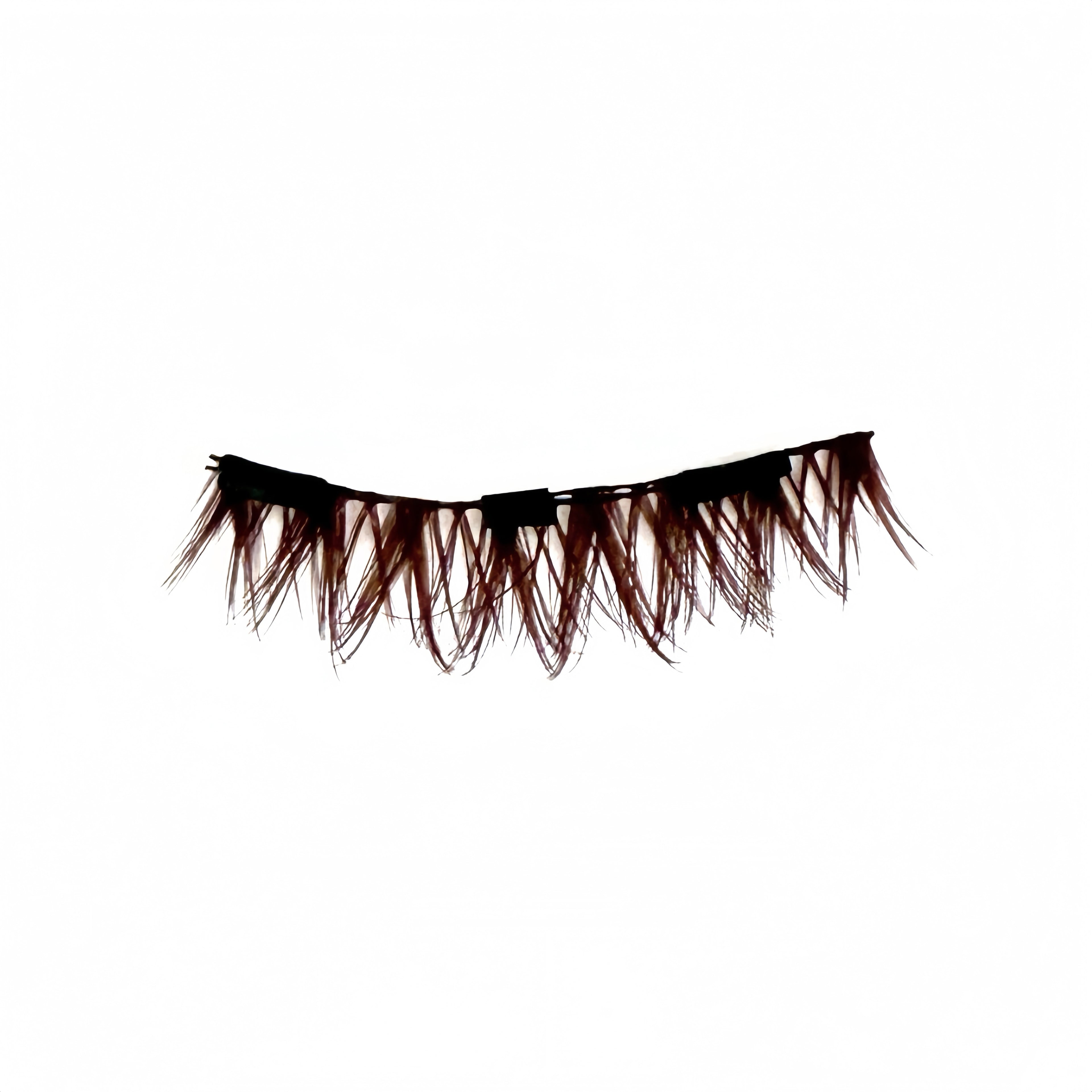 Pair of false eyelashes on a white background