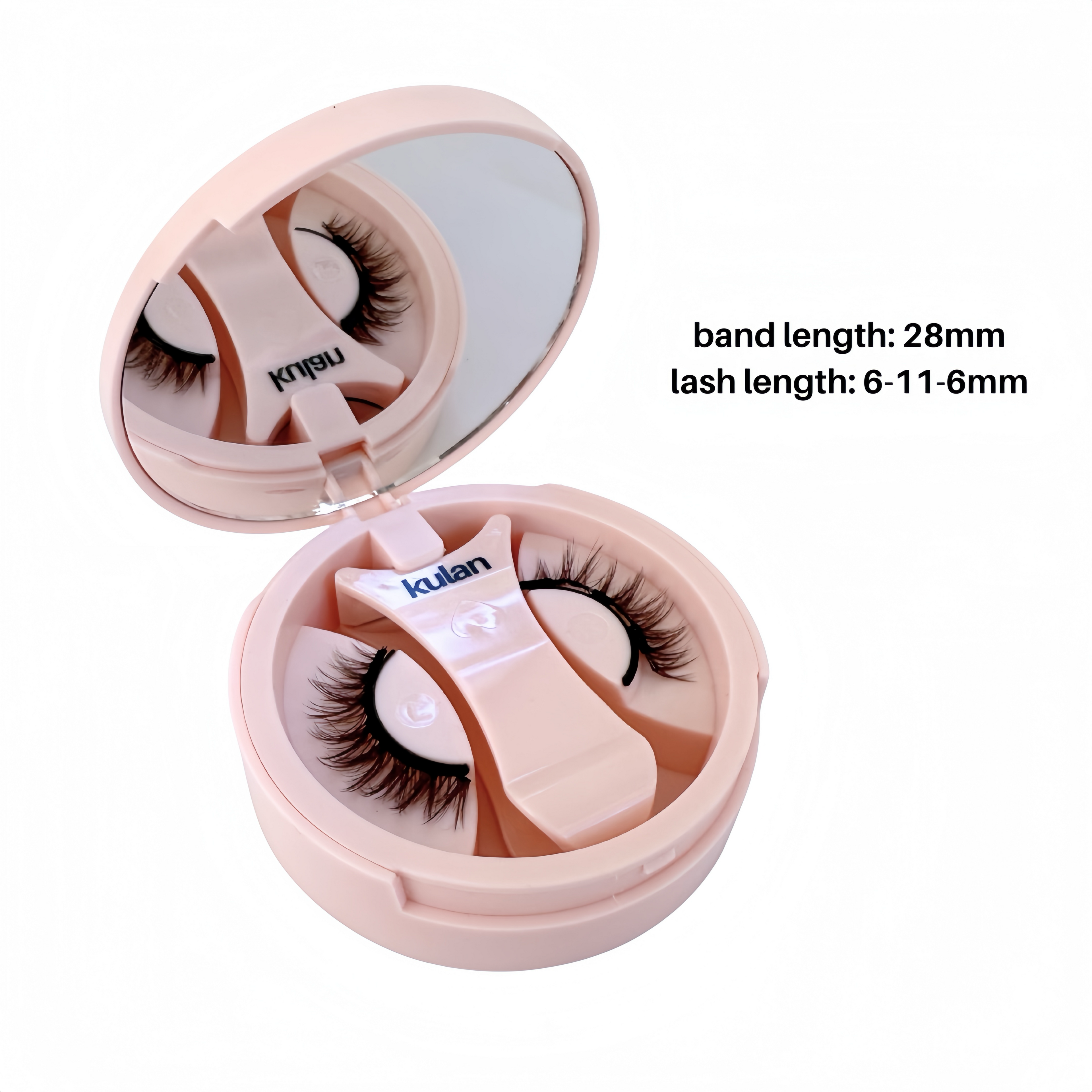 Band length: 28mm. Lash length: 6-11-6mm.